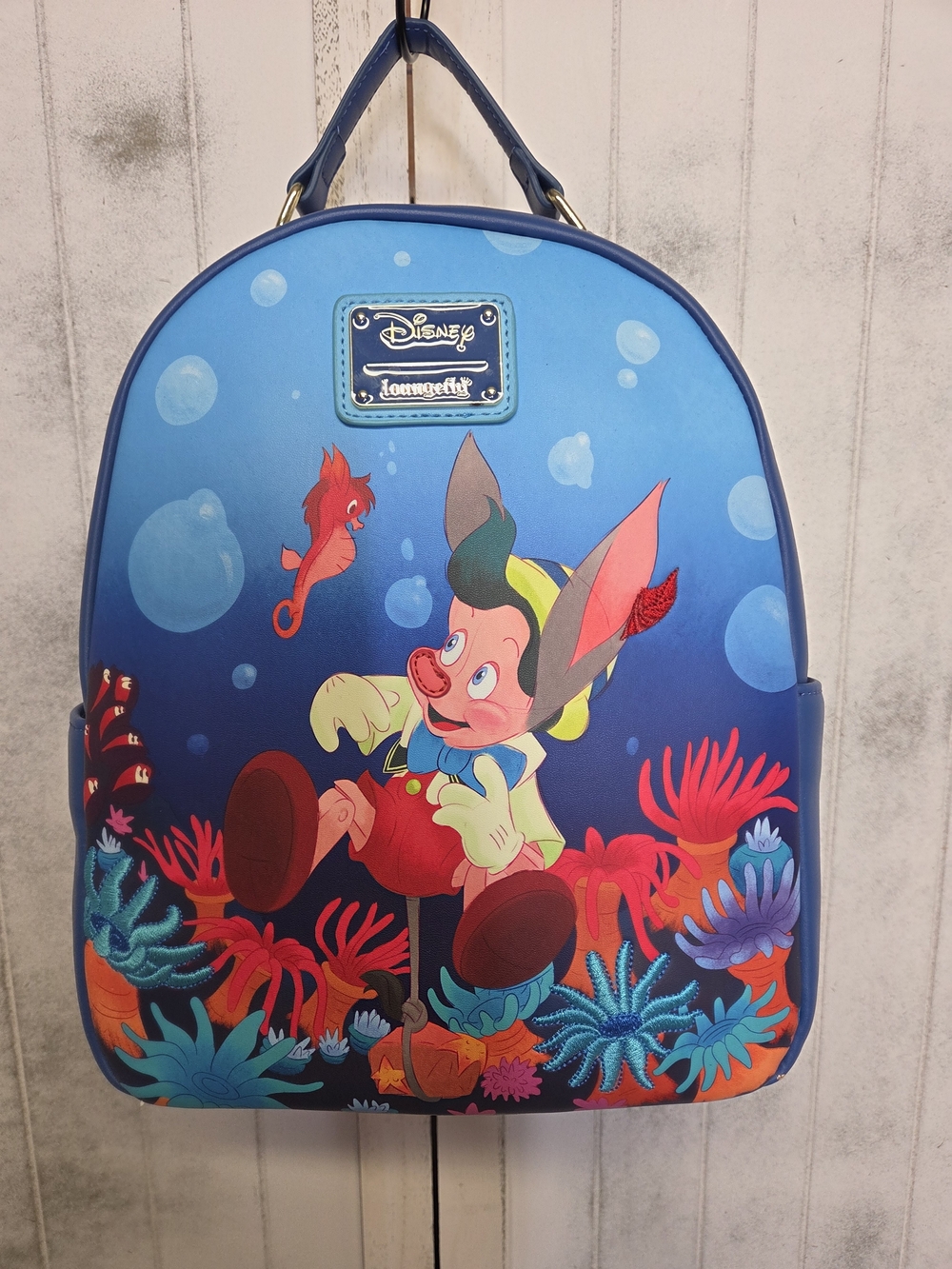 NWT Disney Loungefly Pinocchio Underwater Mini Backpack